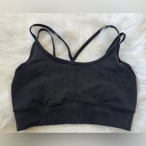 JoyLab Blueish Gray Seamless Strappy Sports Bra